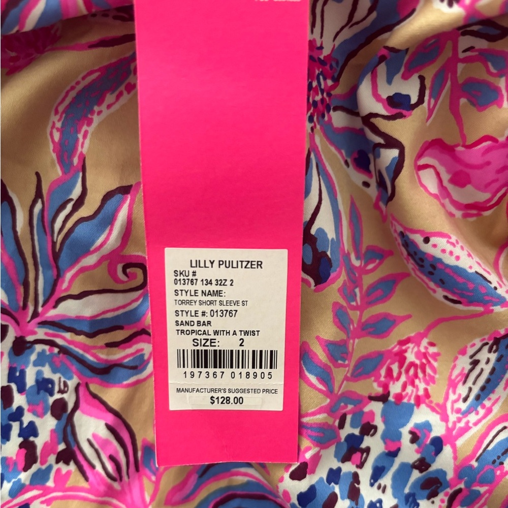 NWT Lilly Pulitzer Torrey Stretch Cotton Top - Picture 5 of 6